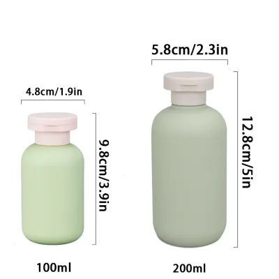 Bouteilles de voyage bleues transparentes – image 2