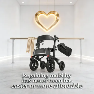 Déambulateur pliable léger à poignée réglable – image 3