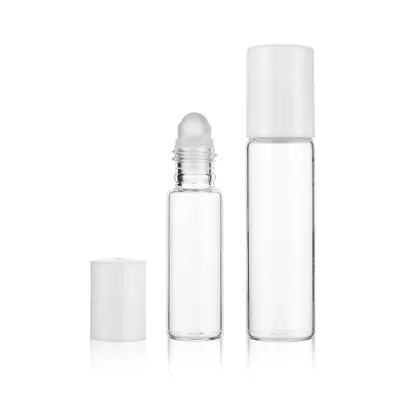 Flacon à bille en verre transparent 10 ml