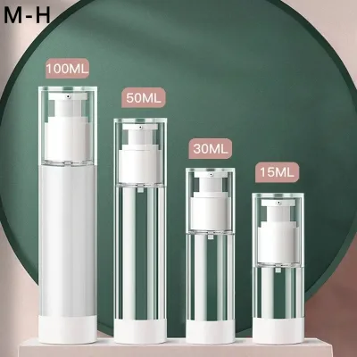 Flacon pompe sans air transparent