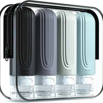 Flacons de voyage en silicone multicolores – image 2