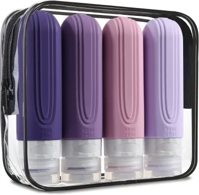Flacons de voyage en silicone multicolores – image 3