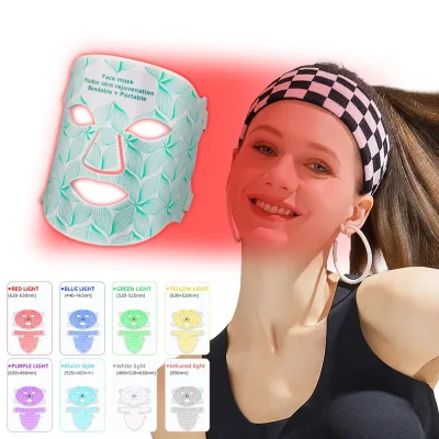 Masque facial à LED 8 couleurs en silicone
