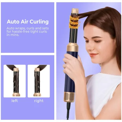 Sèche-cheveux 7 en 1 avec brosses à air chaud – image 2