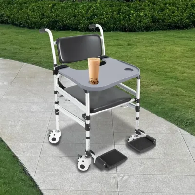 Tablette grise pour fauteuil roulant – image 3
