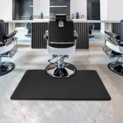 Tapis de sol de salon demi-cercle noir – image 2