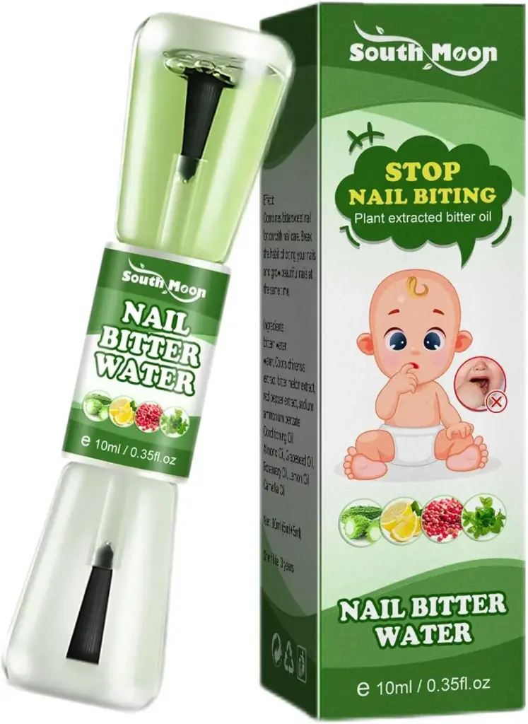 Vernis à Ongles amer avec Doubles extrémités,Vernis à Ongles amer 10 ML sans Odeur Stop Sucer Le Pouce Goût amer pour bébés à partir 1 an