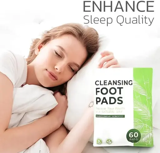 Patch DéTox Les Pieds, Tampons En Bambou Avec Autocollant AdhéSif, Amincissant, AméLiore Le Sommeil, Outil Soins Des Pieds 