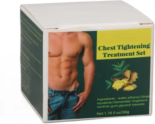 Crème de Raffermissement de la Gynécomastie, élimine l'excès de Graisse 1,8 Oz de Crème de Gynécomastie Raffermissante pour Homme pour la Poitrine Moite