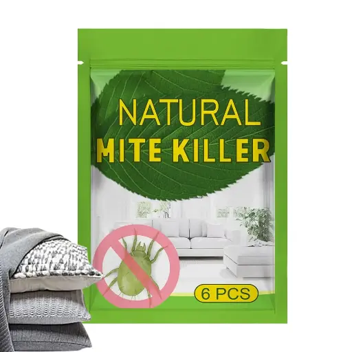 Pack exterminateur d'acariens à base de plantes TUUWAI, exterminateur d'acariens à base de plantes 6 pièces | Contrôle des acariens parfumé aux plantes longue durée pour cuisine, salle de bain, balcon, jardin